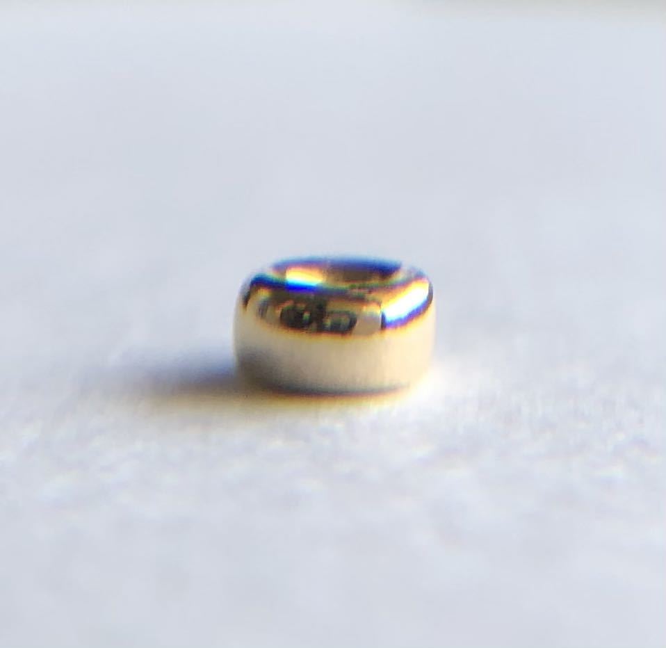 18金 ロンデルビーズ 3mm 20個セット k18 アクセサリー パーツ 18k