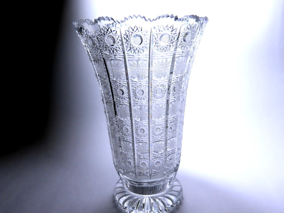 宅配 ボヘミアングラス 500PK 花瓶 フラワーベースクリスタル - 花瓶 - alrc.asia