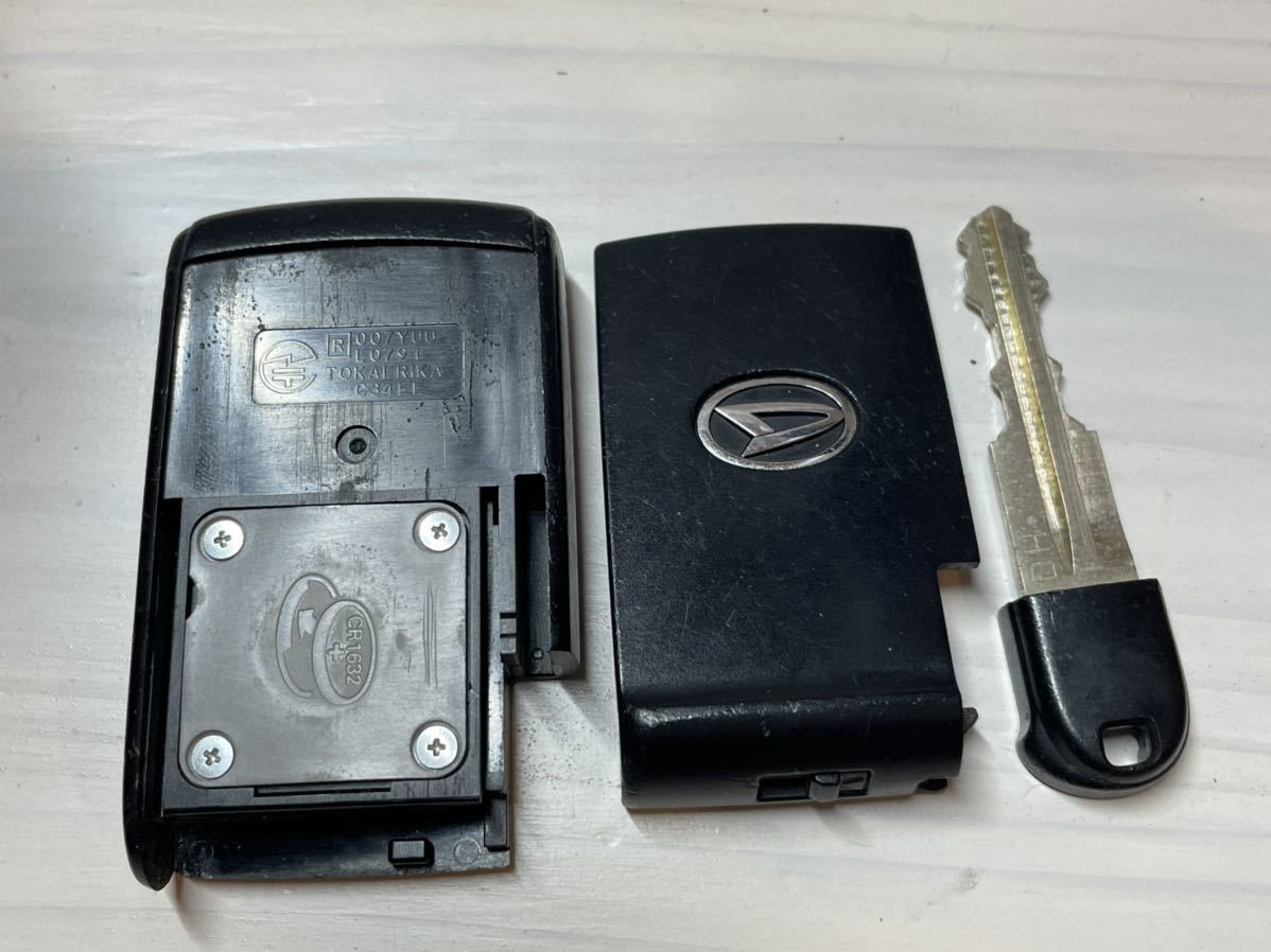  Daihatsu Tanto оригинальный "умный" ключ 3 кнопка печать 007YUU L0791 серый покрытие Tanto Custom L375S L385S автоматическая раздвижная дверь средний период поздняя версия 