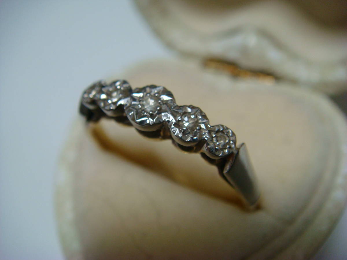 ◇アンティーク　ＰＬＡＴ　１８ｃｔ　ダイヤモンド　リング◇　_画像3