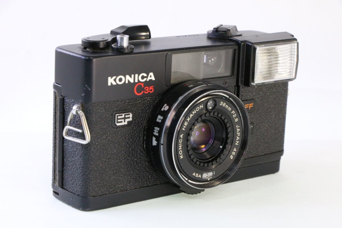 【ついに再販開始！】 実用★コニカ KONICA C35 EF★フラッシュ・露出計完動★KKK331 コンパクトカメラ