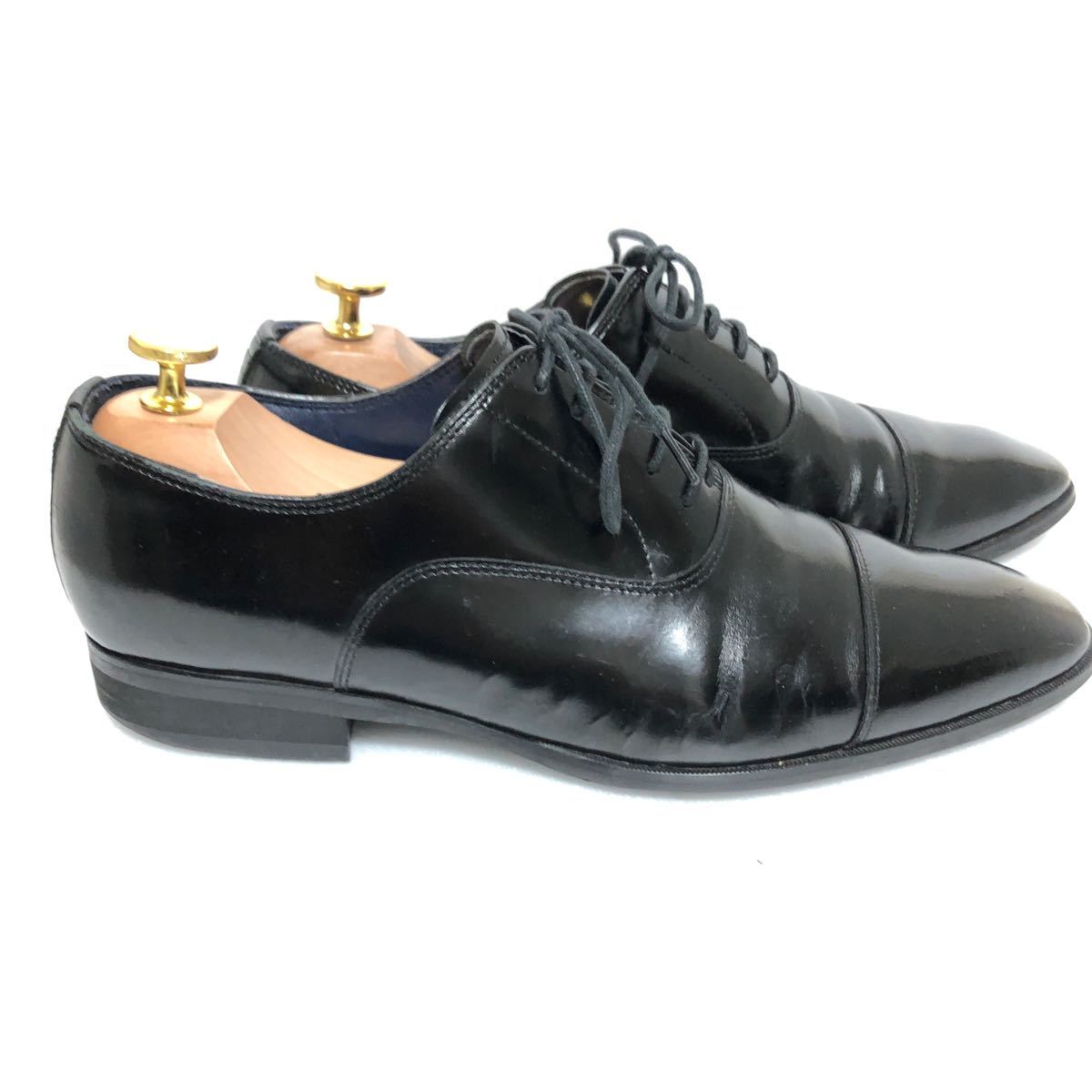 ケンフォード（Kenford）25ストレート黒　ビジネスシューズ 　革靴　 ストレートチップ　就活　リクルート　冠婚葬祭　通勤