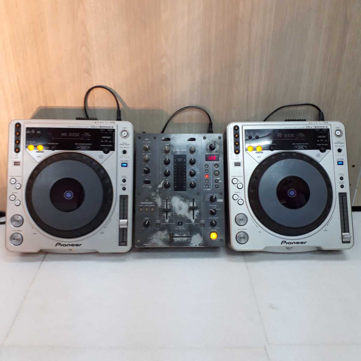 Pioneer 簡易動作確認済 人気DJセット CDJ-800MK2 ミキサー DJM-400