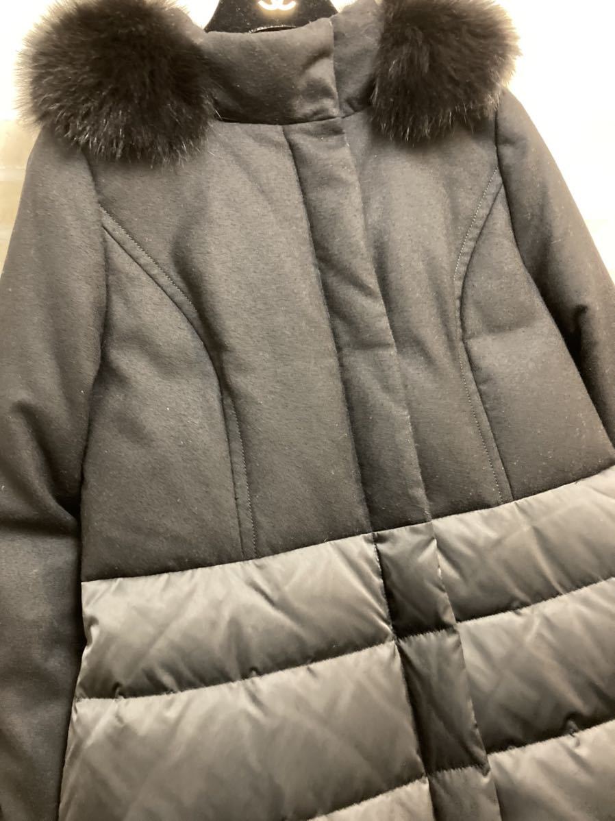 美品 ハロッズ ファー付き ウール切替 ダウンコート | laninternet.com.br
