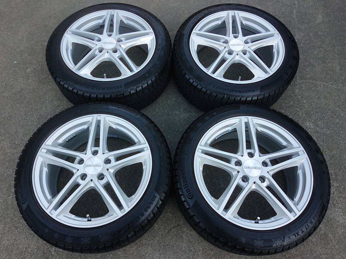 一部予約販売中】 バリ溝 EURO FORSCH 17インチx7.5J+52 PCD112 5H
