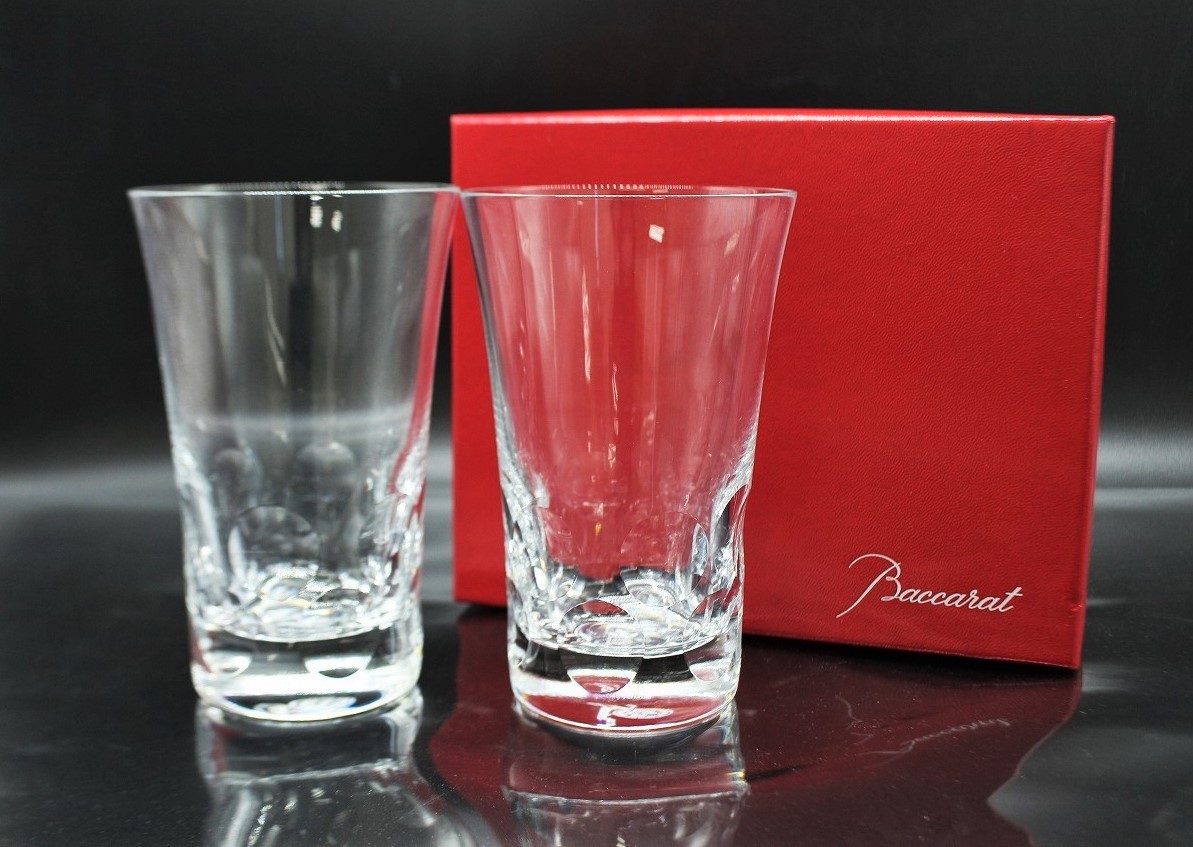 行董】美品 バカラ Baccarat ベルーガ ハイボール 2客 セット