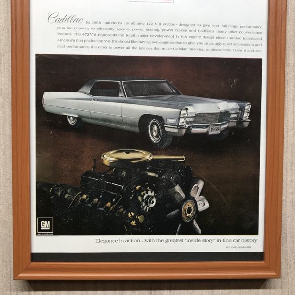 ◆即決◆1968年(昭和43年) GM Cadillac キャデラック 縦目 472 V-8【B4-1059】アメリカ ビンテージ雑誌広告【B4額装品】当時物広告★同梱可_画像5