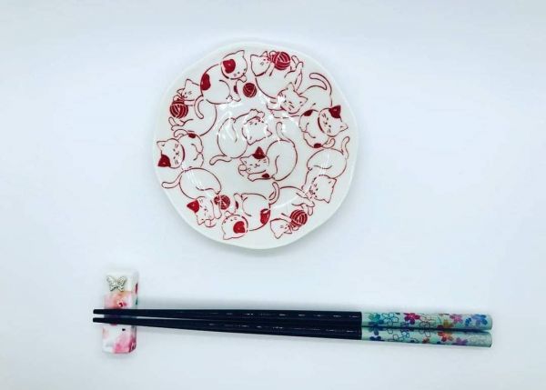  porcelain butterfly. chopsticks put hand made Poe cellar tsu silver miscellaneous goods 