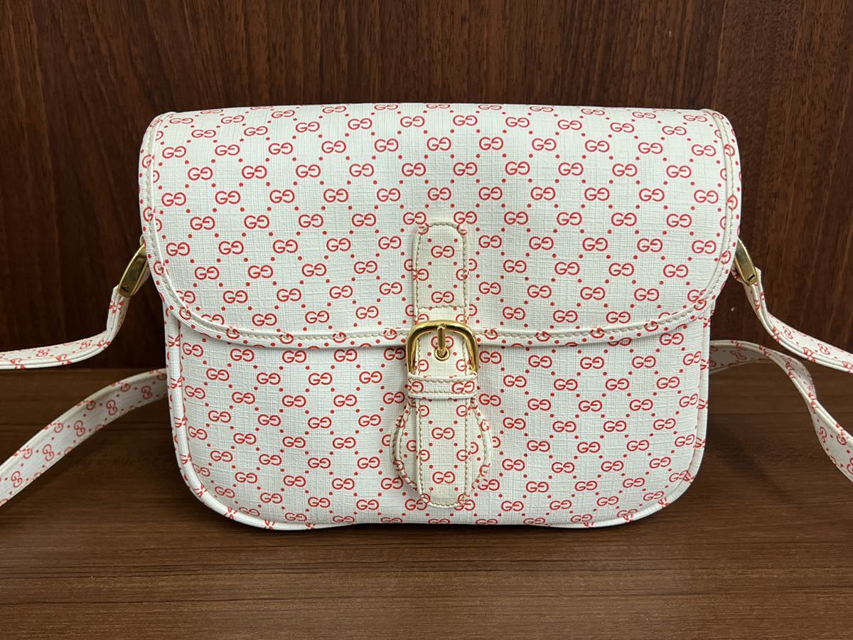 GUCCI グッチ ショルダーバッグ 白 オールドグッチ 007-113-0025 レア