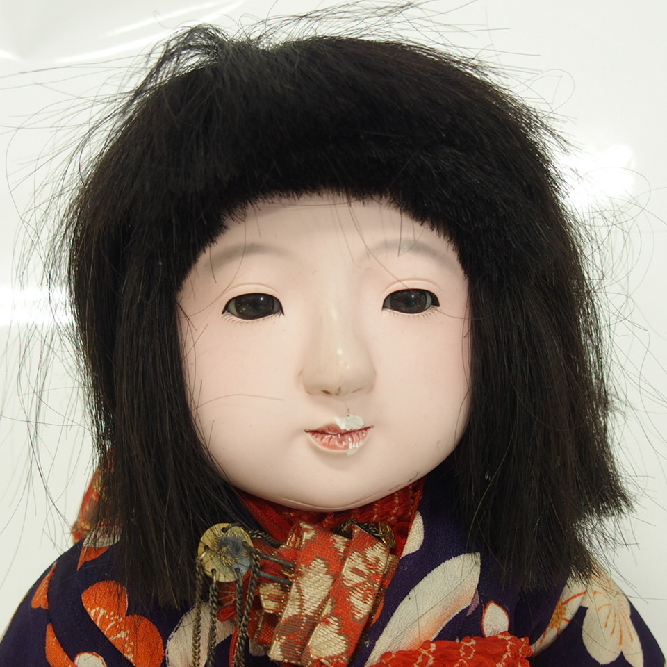 3. 市松人形 日本人形 お人形 女の子 着物 和風 時代 古玩 当時物 旧家 