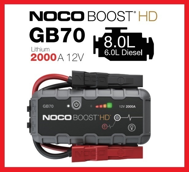 本州 四国 九州 送料無料 NOCO GB70 ブーストプラス 二輪車 爆安 ジャンプスターター 2000A ボート 当店は最高な サービスを提供します 12V バッテリー上りに強い味方 車