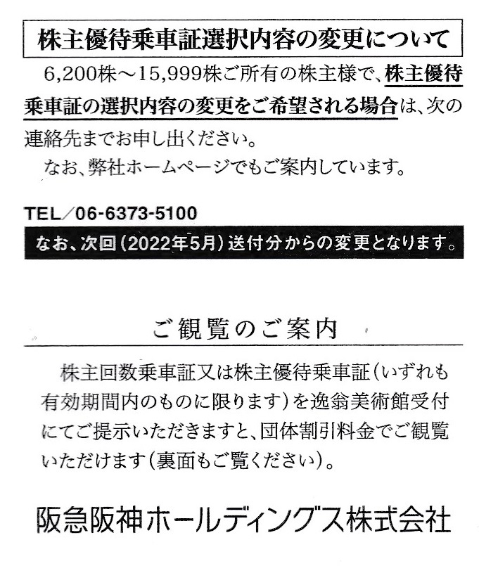 【大黒屋】阪急・阪神ホールディングス　株主回数乗車証　30回カード　1枚　1～2枚　2022/11/30まで　株主優待　阪急阪神　美術館割引_画像2