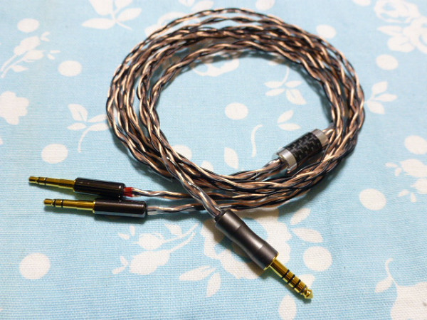 T1 2nd 3rd MDR-Z7 MOGAMI 2799 八芯 ブレイド編み込み 4.4mm5極 黒 +