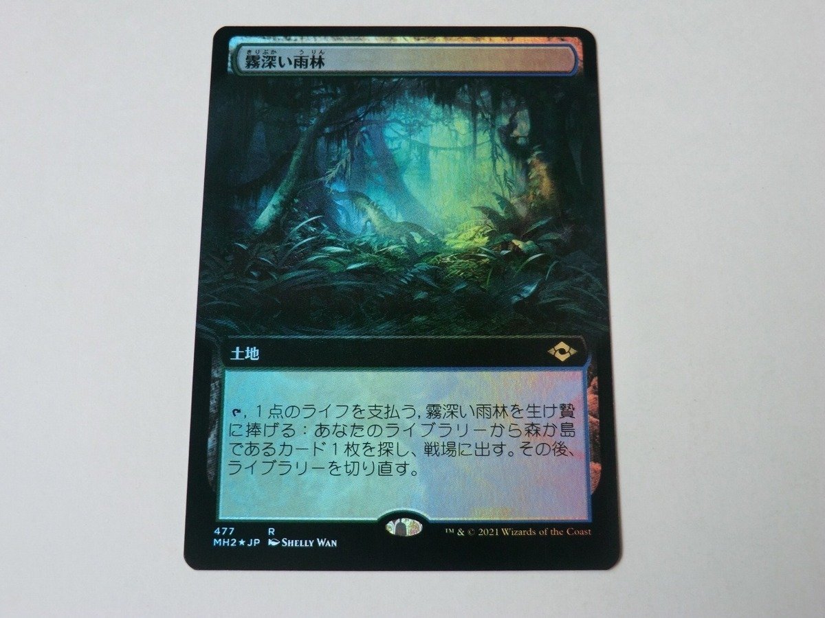 MTG 美品 【霧深い雨林（拡張アートFOIL）】 （レア） MH2 日 2枚迄