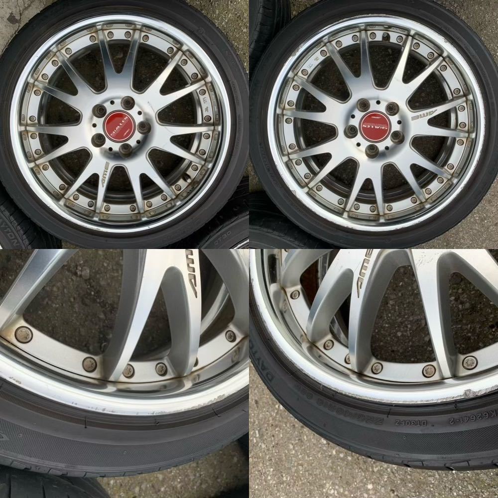 深リム AME シャレンMX 225/40R18 114.3アルファードエスティマ 深リム AME シャレンMX 225/40R18 114.3アルファードエスティマ