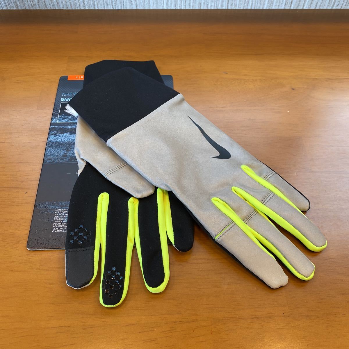 新品 NIKE フラッシュ ランニンググローブ L/ ナイキ マラソン GLOVE リフレクター 反射材 手袋 gyakusou Oregon  Project｜PayPayフリマ