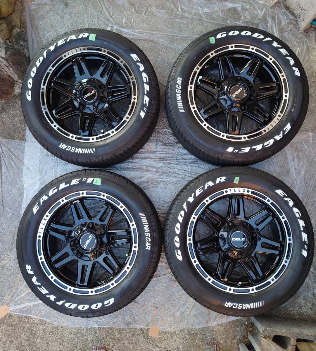200系ハイエース 17インチ タイヤ ホイール FLEX DELF D04 www.gastech