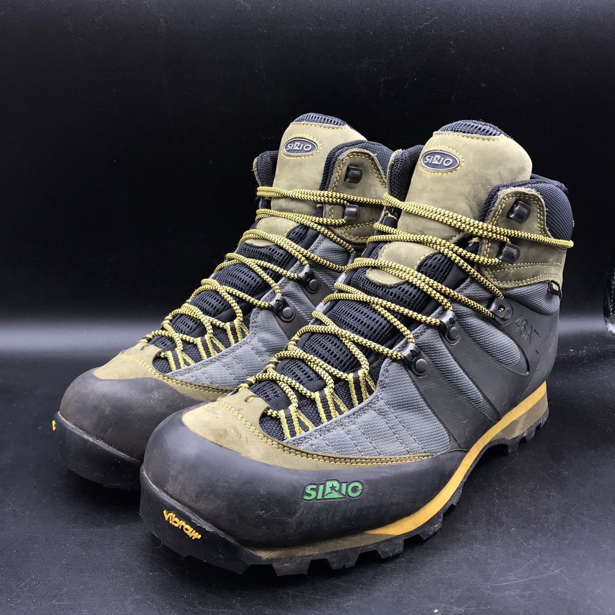 R56 SIRIO シリオ 46ATL GORE-TEX トレッキングシューズ 登山靴 メンズ 28.0cm グレー カーキ vibram ビブラムソール P.F.46