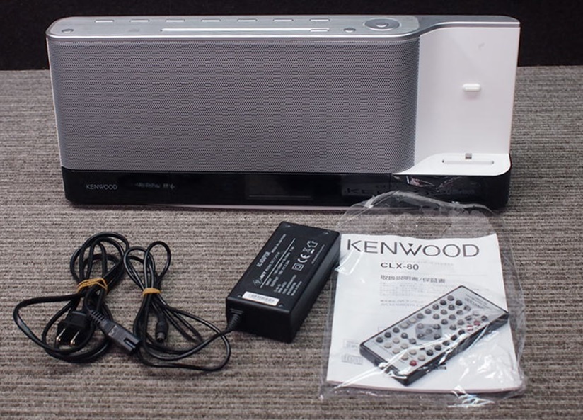 YI オ1-132 【ジャンク】 KENWOOD ケンウッド CLX-80-W コンパクトHi-Fiシステム ホワイト USB/SD/iPod/CD/AUX/Bluetooth 中古_画像1