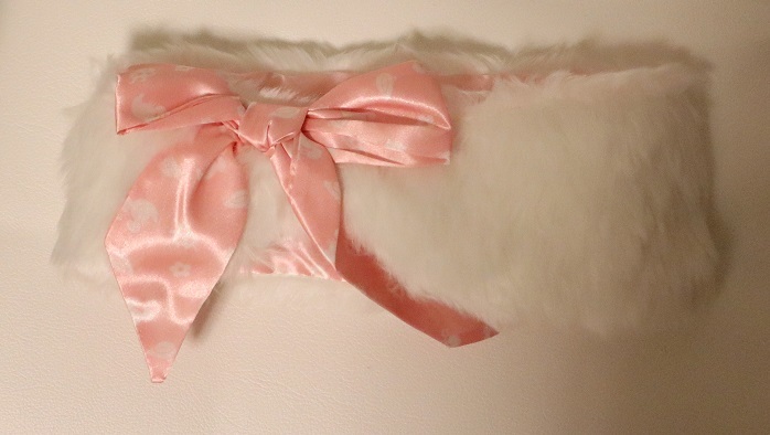  Kids for for children * Studio Alice × Disney * ribbon fur muffler * white × pink *