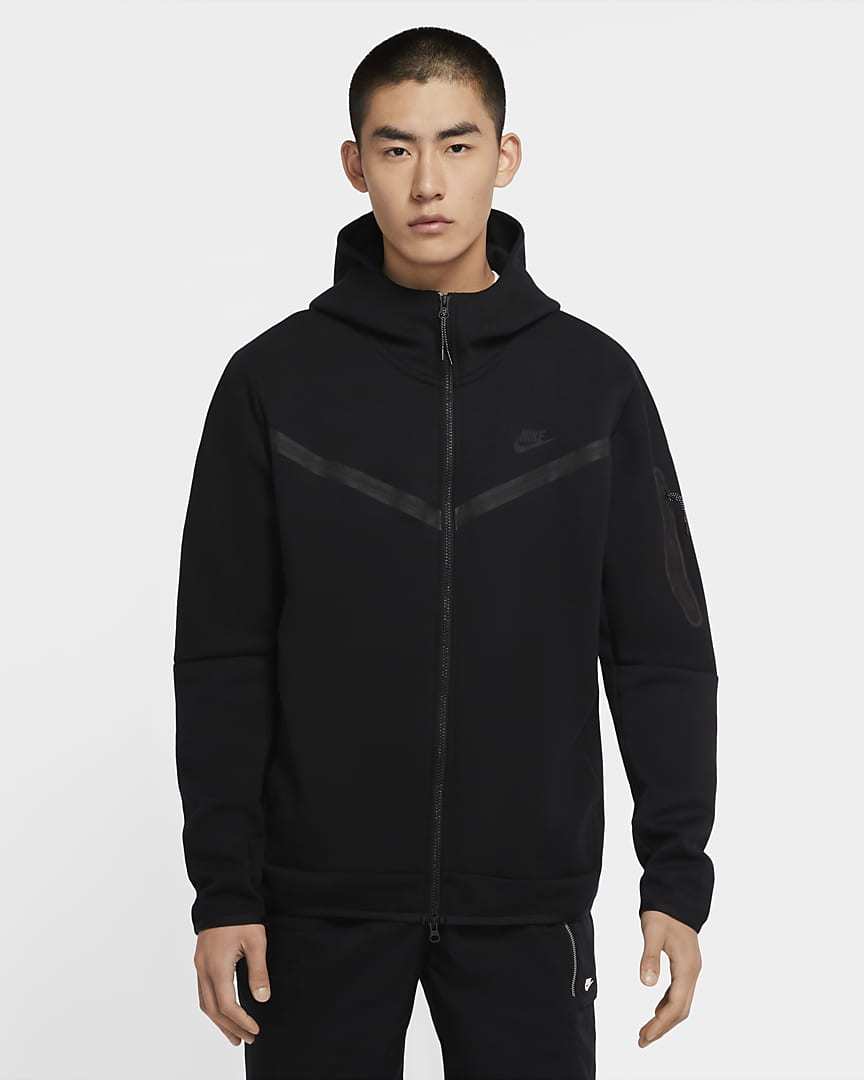 試着のみ美品 NIKE TECH FLEECE FULL ZIP PARKA XXL 2XL 黒 テック