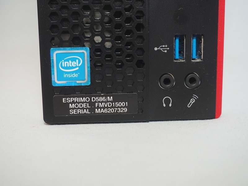 ★SSD+HDD搭載!★FUJITSU ESPRIMO D586/PX /i3-6100 3.7GHz/8GB/SSD:240GB(10Hr)+HDD:500GB(28Hr)
