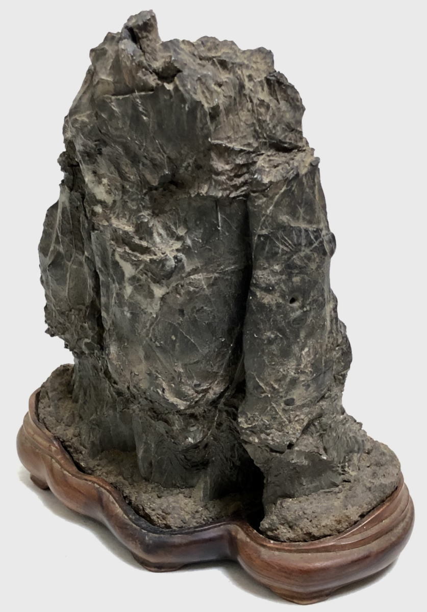 清時代 古霊壁石 台座付き 中国四大鑑賞石の一つ 水石 一点もの 観賞用 