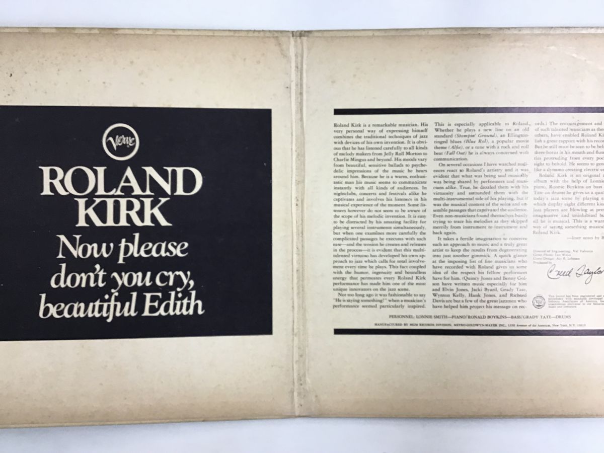 LP / Roland Kirk / Now Please Don't You Cry, Beautiful Edith / US盤/オリジナル [7798RJ]_画像2