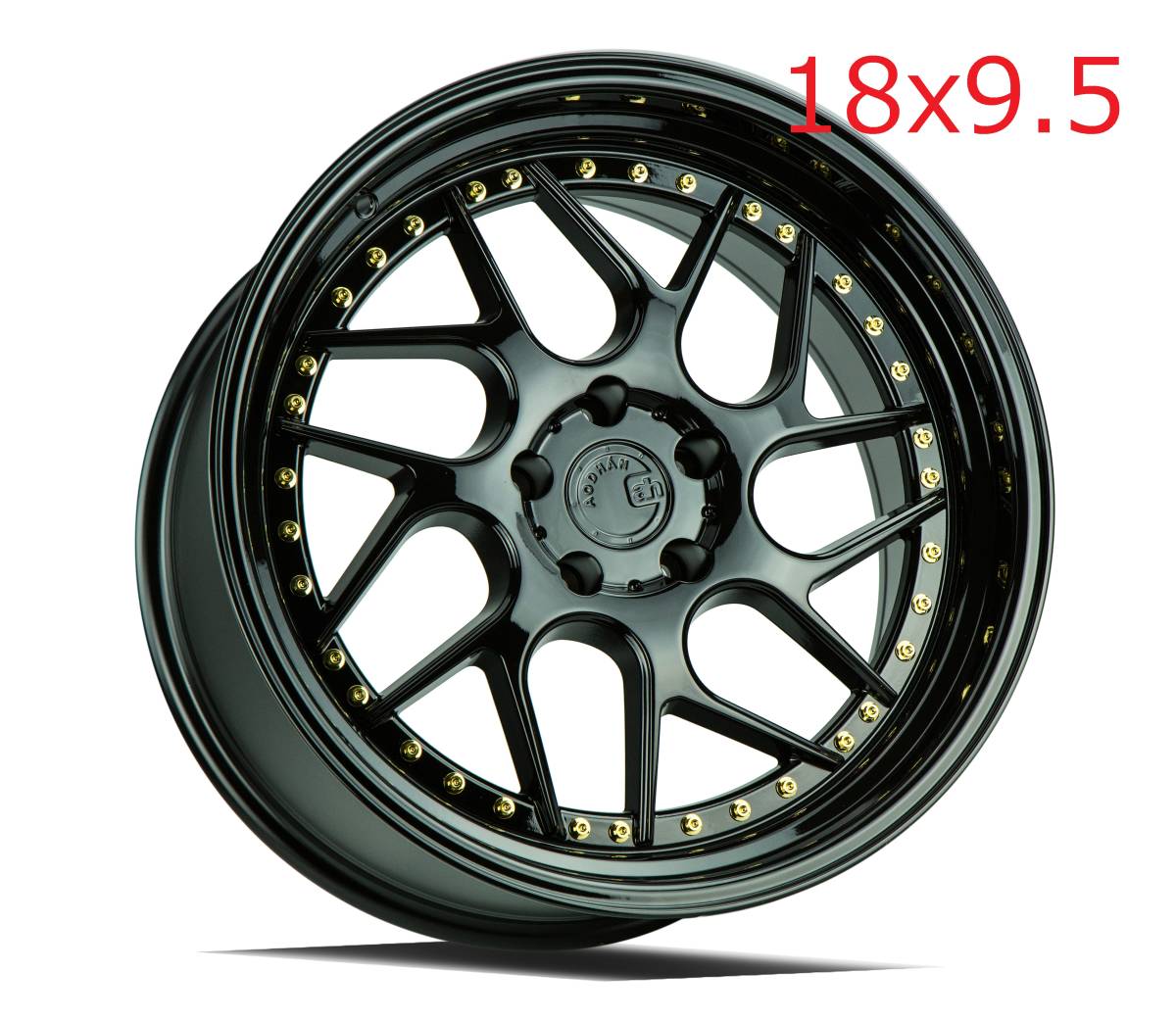 【送料無料キャンペーン?】 Rivets /Gold W Black Gloss PCD120 5穴 18x9.5+25 DS01 新品!Aodhan Concave Hellaflush USDM 5穴