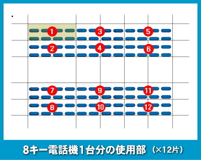 NTT EP81N用 ＬＫすっきりシート 45台分セット 【 LS-NE01-045 】_画像5