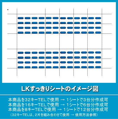 NTT EP81N用 ＬＫすっきりシート 45台分セット 【 LS-NE01-045 】_画像2