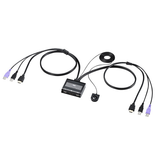サンワサプライ HDMI対応手元スイッチ付きパソコン自動切替器(2:1) SW-KVM2WHU(l-4969887593479)