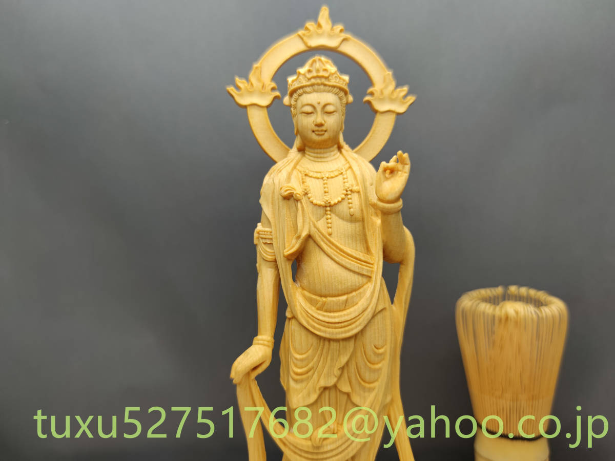 お守り本尊 勢至菩薩立像 勢至菩薩 うま年生まれの 仏教美術 木彫 仏像_画像5