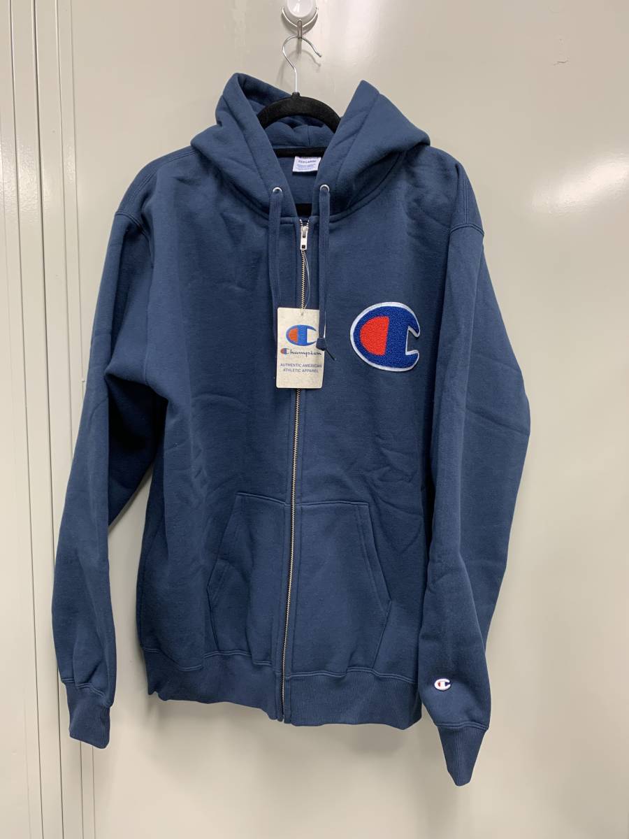 未使用 チャンピオン ジップパーカー ネイビー 希少 XXXL BIGサイズ