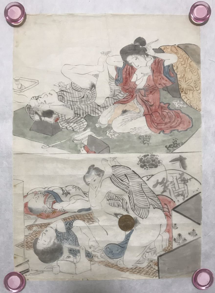 Yahoo!オークション - 16.春画 肉筆 紙本 浮世絵 美人図 錦絵 艶 Yahoo!オークション - 16.春画 肉筆 紙本 浮世絵 美人図 錦絵 艶