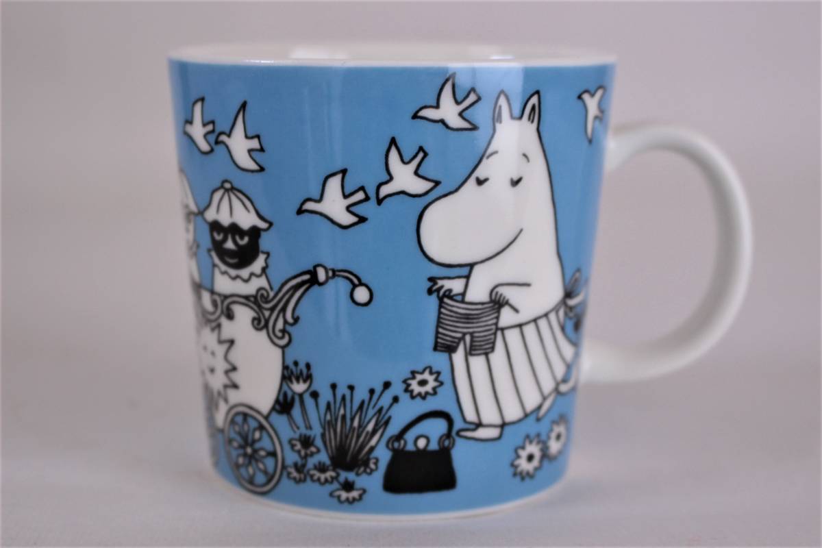 送料無料 美品! ■ ARABIA アラビア Moomin ムーミン マグ PEACE RAUHA 1996-2002年 arabia finland 廃盤品_画像1