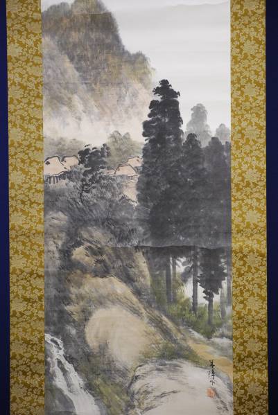 [ genuine work ]// rice ./ summer . landscape map /. also box attaching / cloth sack shop hanging scroll HC-305
