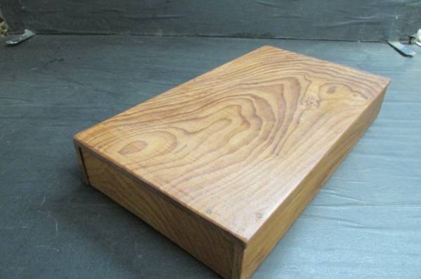 屋久杉一枚板造りポリウレタン仕上げ硯箱