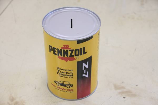 ペンズオイル Pennzoil 貯金カン 貯金箱 デッドストック 当時物 インテリア レア_画像1