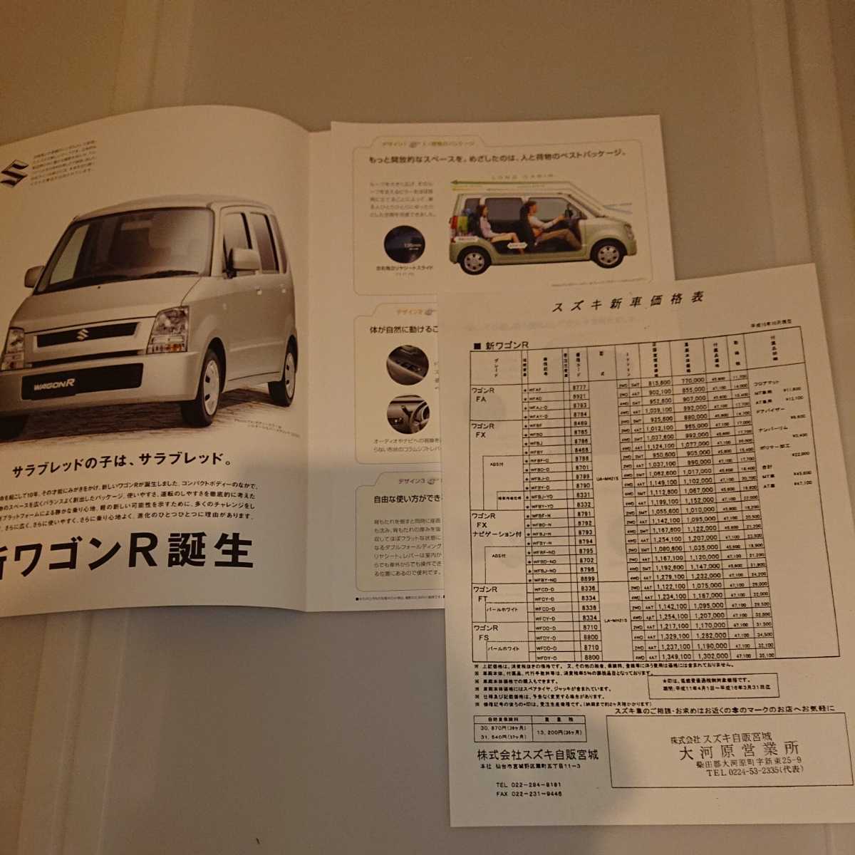 【F19C】旧車カタログ　WAGON R　ワゴンR SUZUKI/昭和/レトロ/当時物_画像3