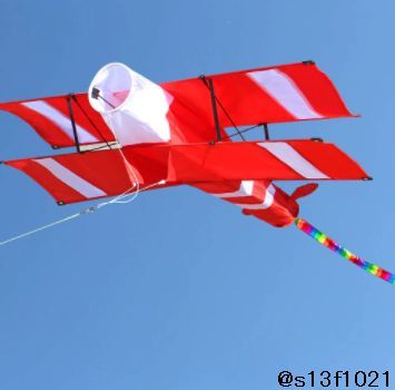 【送料無料】飛行機型の凧　たこ揚げ　スポーツカイト_画像1