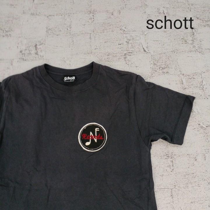 schott ショット 半袖Tシャツ 刺繍 W7664