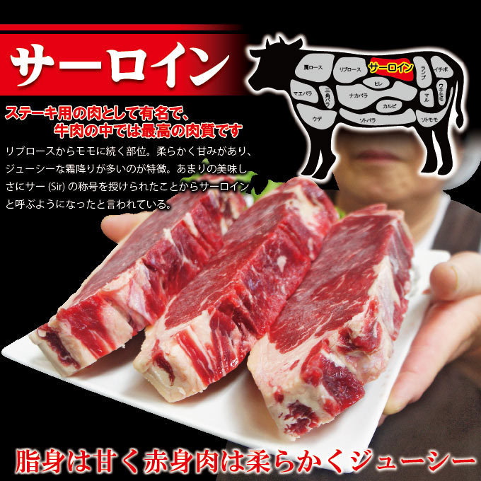 厚切りサーロインステーキ冷凍　約300ｇ（1枚入）豪州産　【牛肉】【ステーキ肉】【赤身肉】【焼肉】【バーベキュー】_画像2