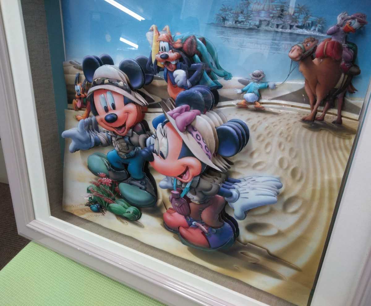 ディズニー シャドーボックス 3Dアート 額装 Disney ミッキーマウスほか