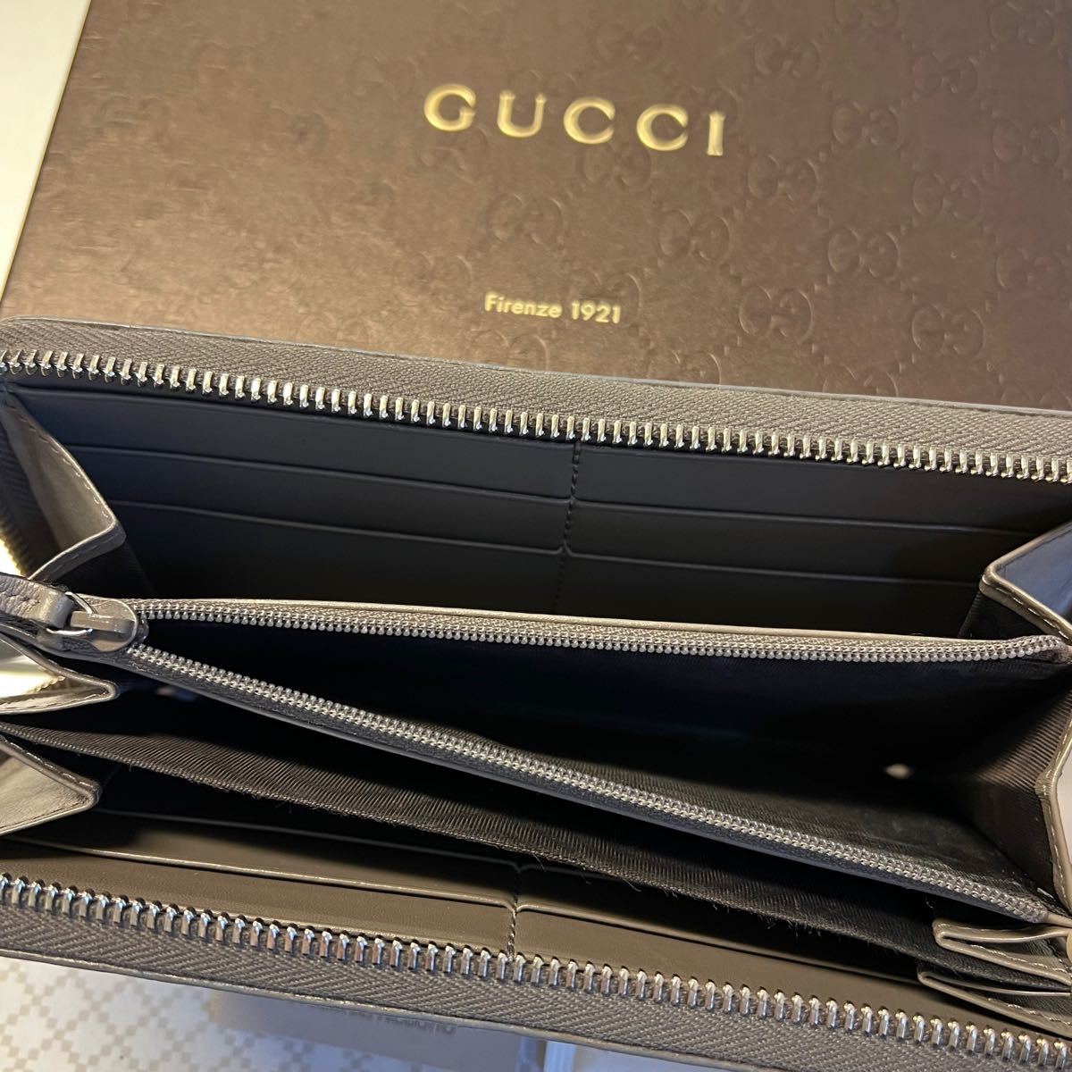 新品同様! グッチ GUCCI 財布 長財布 ラウンドファスナー ディアマンテ
