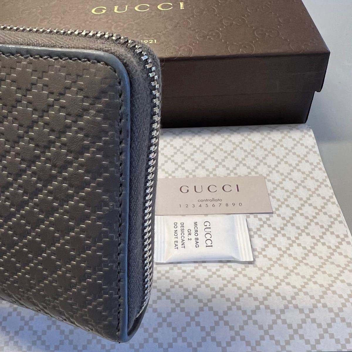新品同様! グッチ GUCCI 財布 長財布 ラウンドファスナー ディアマンテ