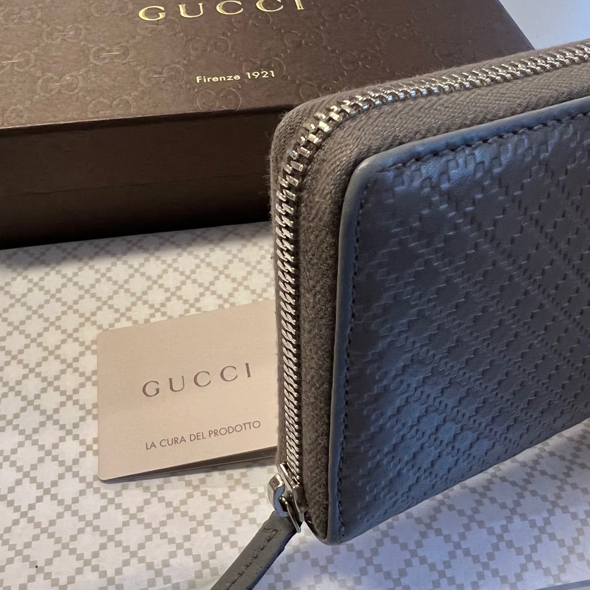 新品同様! グッチ GUCCI 財布 長財布 ラウンドファスナー ディアマンテ