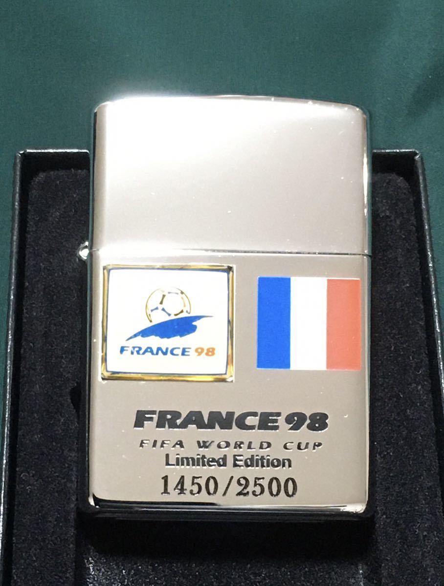 ZIPPO FIFA WORLD CUP 98 FRANCE ジッポー ワールドカップ 1998年 フランス大会 サッカーシリアル番号 現状品