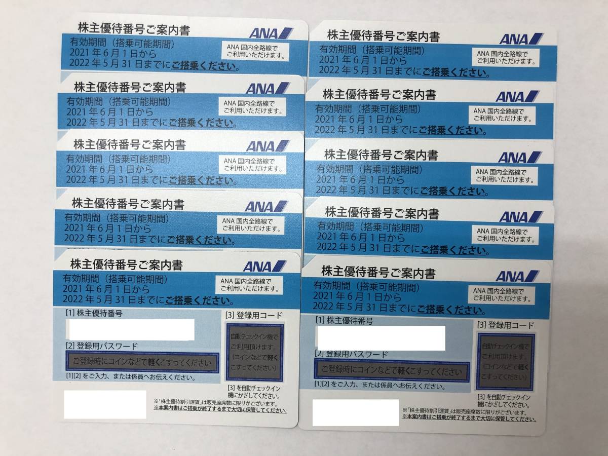 ANA 株主優待券 10枚 2022年5月31日迄 Yasui Kounyuu - 優待券/割引券 
