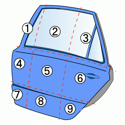 フィット DAA-GP1 左 リア ドア ASSY 1300 HYBRID プレミアムホワイトパール 200346_画像9